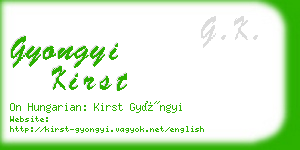 gyongyi kirst business card